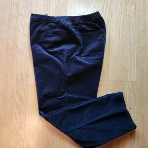 Isaac Mizrahi Live! Stretch Pincord Corduroy Pull On Pants Black 18W Comfort